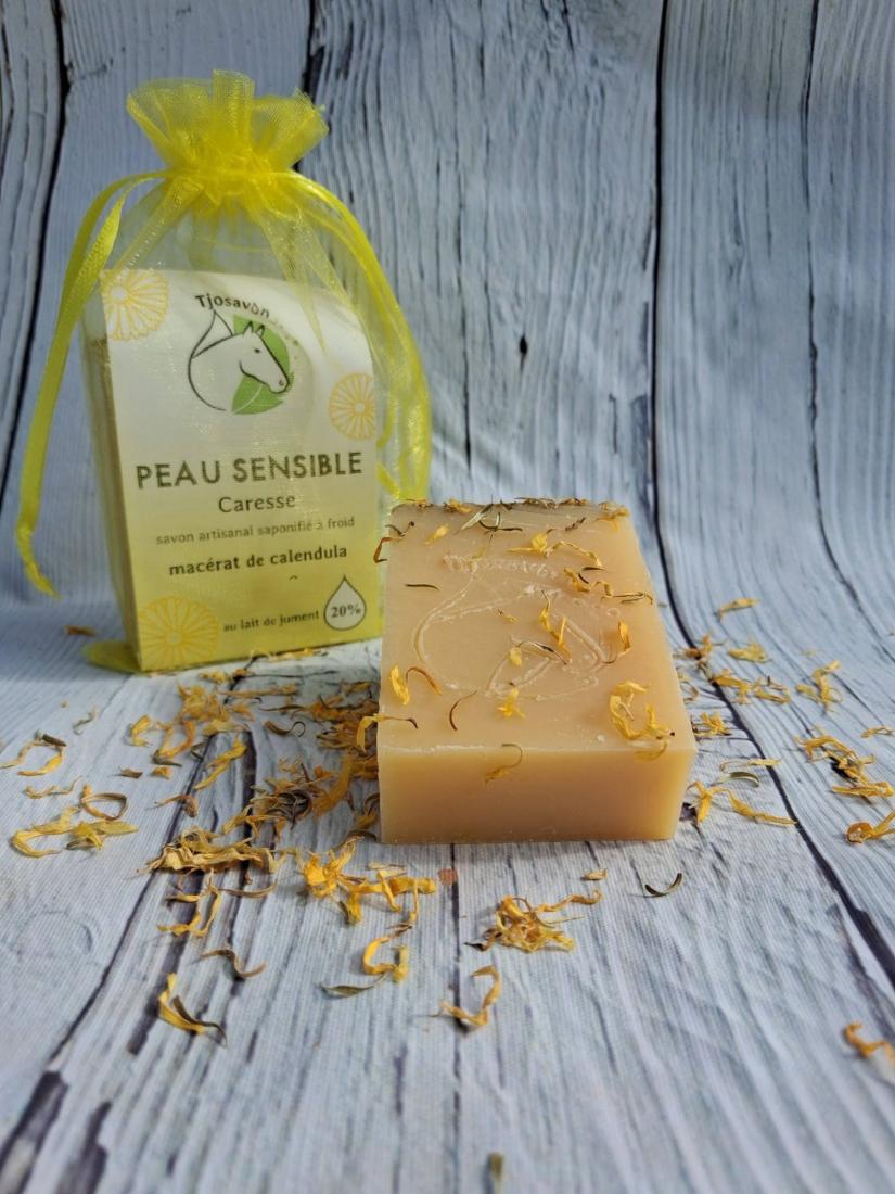 Savon au lait de jument et au calendula – Peau sensible