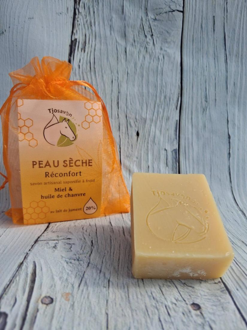 Savon au lait de jument et à l'huile de chanvre – Peau sèche
